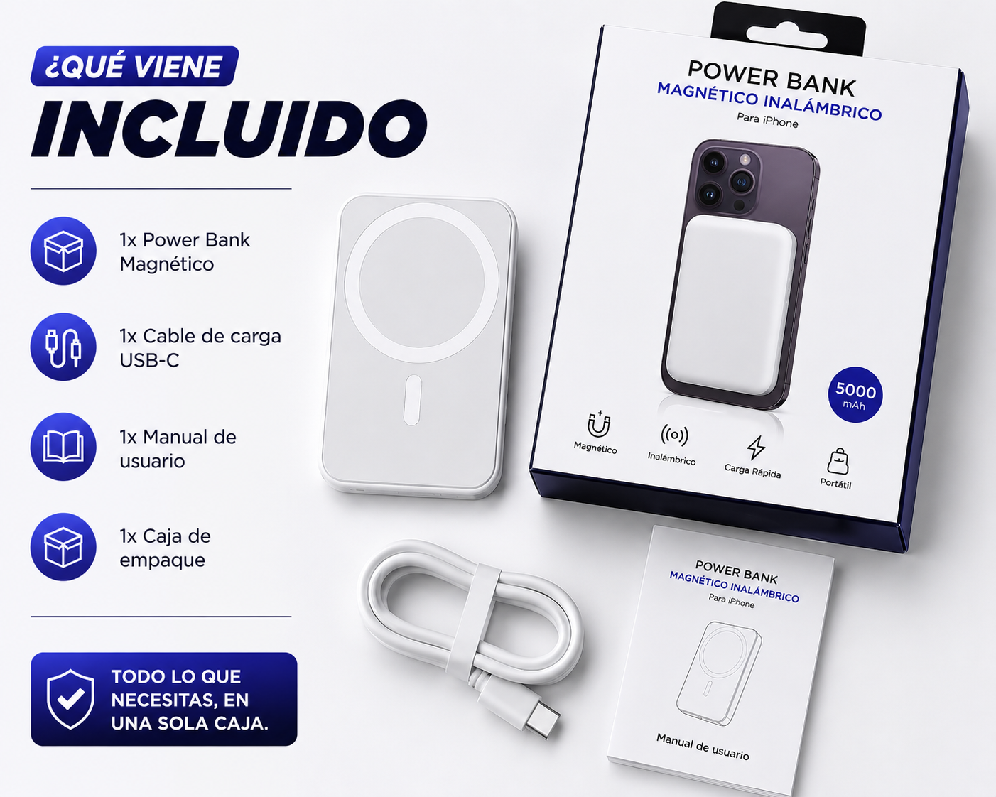 Power Bank Magnético 5000 mAh 🔋