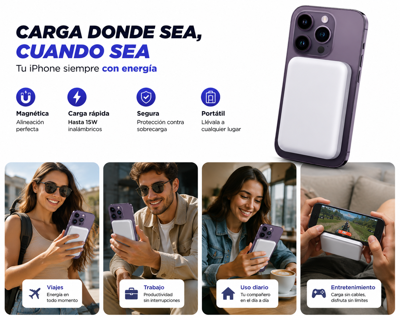Power Bank Magnético 5000 mAh 🔋